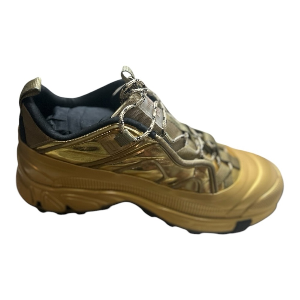 Burberry Arthur calf sneakers lace up New Gold in Box with dust bag - Picture 4 of 8